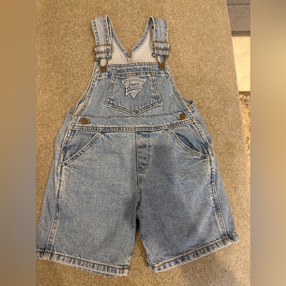 Vintage Guess Kids Denim Overalls Size 3Y